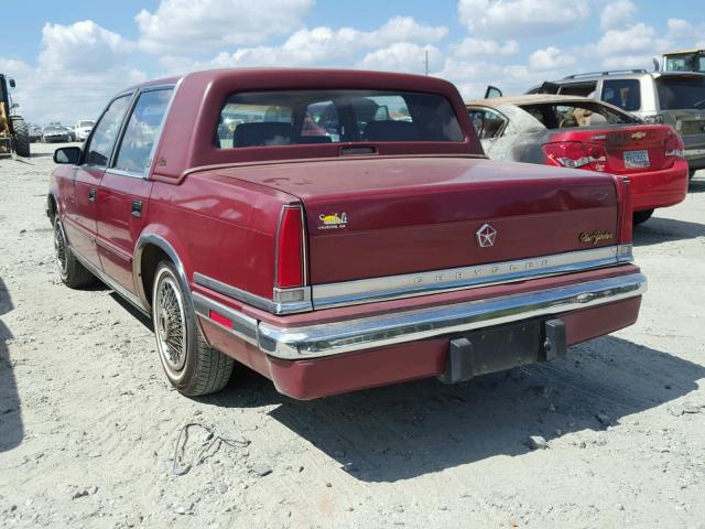 1C3BU663XJD223615 - 1988 CHRYSLER NEW YORKER RED photo 3