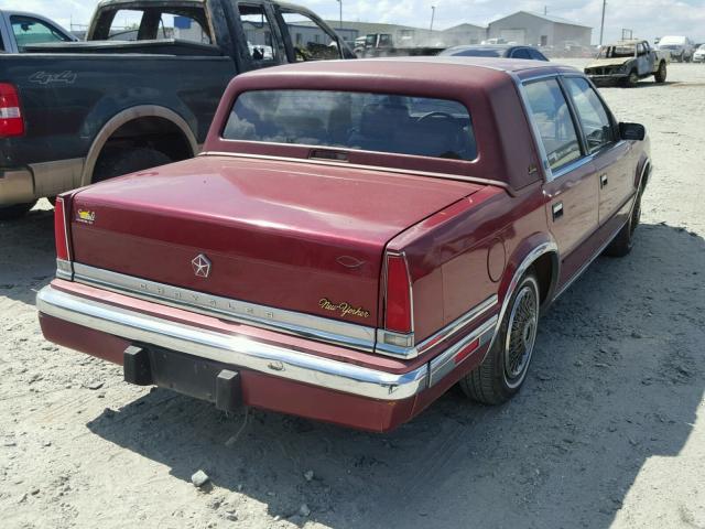 1C3BU663XJD223615 - 1988 CHRYSLER NEW YORKER RED photo 4