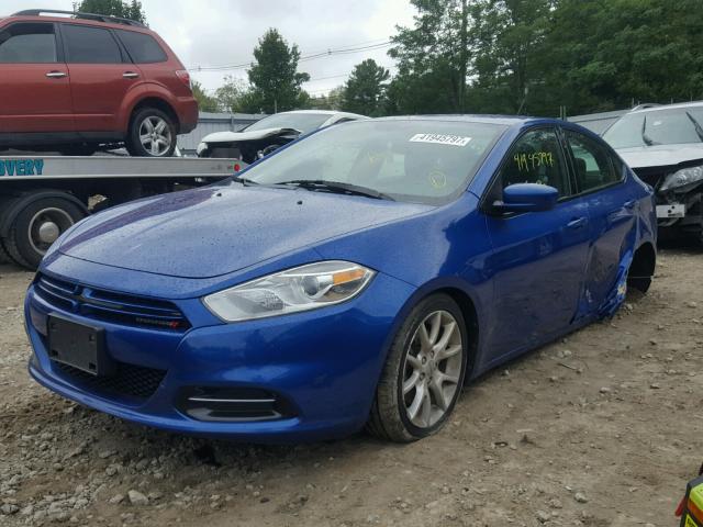 1C3CDFBH2DD202638 - 2013 DODGE DART BLUE photo 2