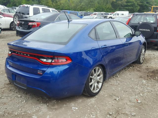 1C3CDFBH2DD202638 - 2013 DODGE DART BLUE photo 4