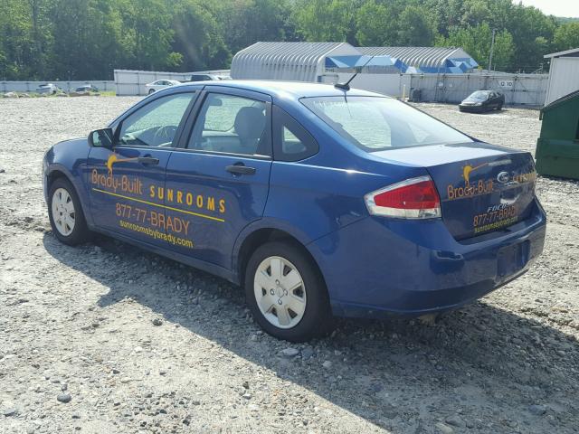 1FAHP34N88W259615 - 2008 FORD FOCUS S/SE BLUE photo 3