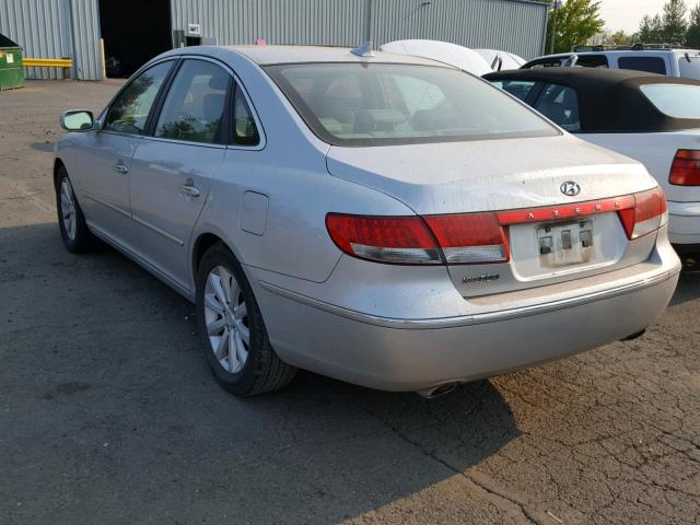 KMHFC46D79A349727 - 2009 HYUNDAI AZERA GLS SILVER photo 3