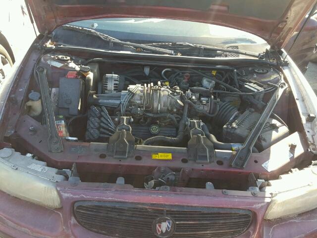 2G4WF5217X1491690 - 1999 BUICK REGAL GS BURGUNDY photo 7