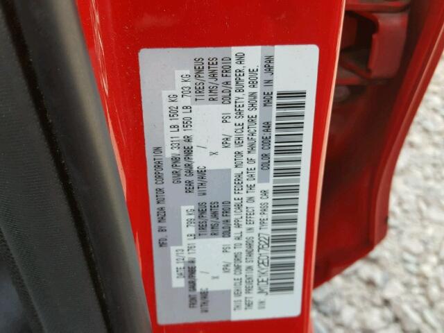 JM1DE1KY2E0176227 - 2014 MAZDA MAZDA2 SPO 红色 照片 10