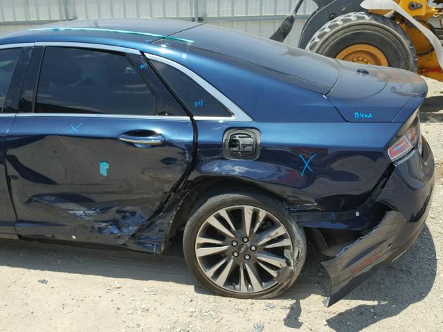 3LN6L5FC7HR614079 - 2017 LINCOLN MKZ RESERV BLUE photo 9