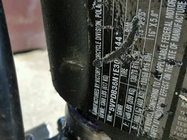 5VPDB36N1E3033144 - 2014 VICTORY MOTORCYCLES CROSS COUN Graphite photo 10