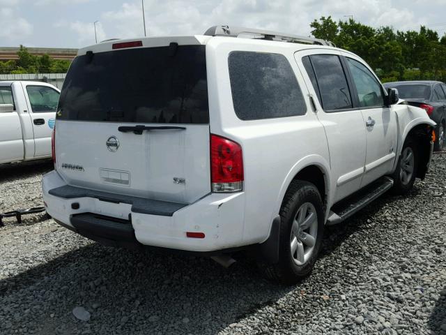 5N1AA08D48N632955 - 2008 NISSAN ARMADA SE WHITE photo 4