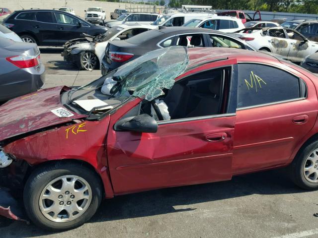 1B3ES56C35D137806 - 2005 DODGE NEON SXT RED photo 9