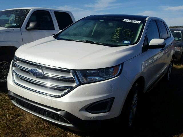 2FMTK3K91FBB66437 - 2015 FORD EDGE WHITE photo 2