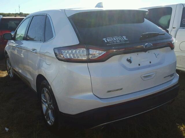 2FMTK3K91FBB66437 - 2015 FORD EDGE Білий фото 3