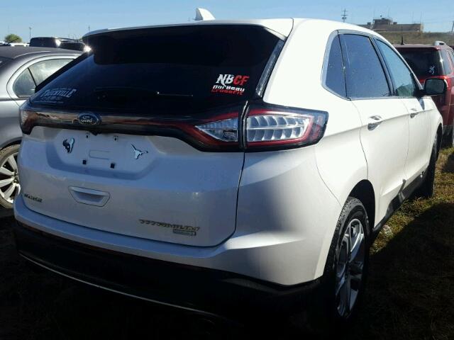 2FMTK3K91FBB66437 - 2015 FORD EDGE Білий фото 4