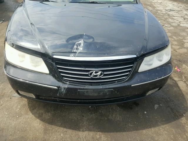 KMHFC46F98A253405 - 2008 HYUNDAI AZERA SE BLACK photo 9