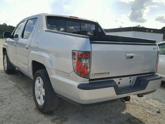 5FPYK1F55CB453534 - 2012 HONDA RIDGELINE SILVER photo 3