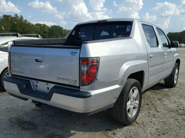 5FPYK1F55CB453534 - 2012 HONDA RIDGELINE SILVER photo 4