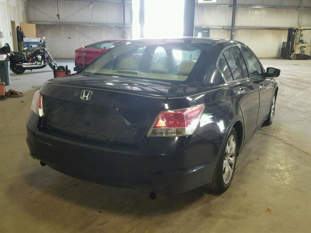 1HGCP36878A088060 - 2008 HONDA ACCORD EXL BLACK photo 4