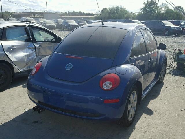 3VWRW31C87M522136 - 2007 VOLKSWAGEN NEW BEETLE BLUE photo 4