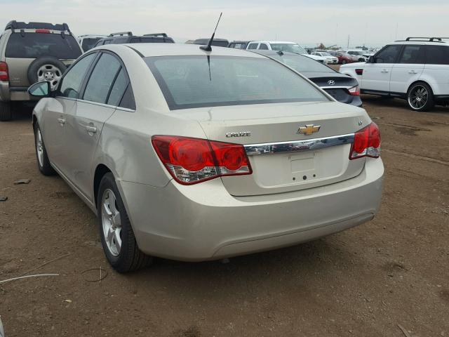 1G1PF5SC4C7193047 - 2012 CHEVROLET CRUZE LT GOLD photo 3