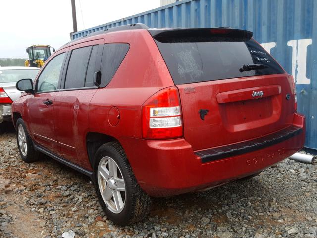 1J8FT47W68D720046 - 2008 JEEP COMPASS SP RED photo 3