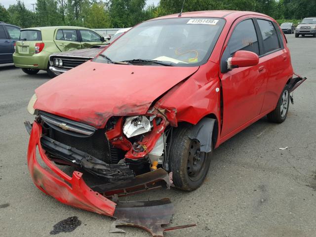 KL1TD66607B752481 - 2007 CHEVROLET AVEO BASE Қызыл фото 2