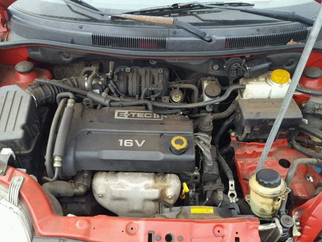 KL1TD66607B752481 - 2007 CHEVROLET AVEO BASE Қызыл фото 7