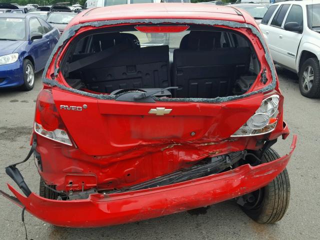 KL1TD66607B752481 - 2007 CHEVROLET AVEO BASE Қызыл фото 9
