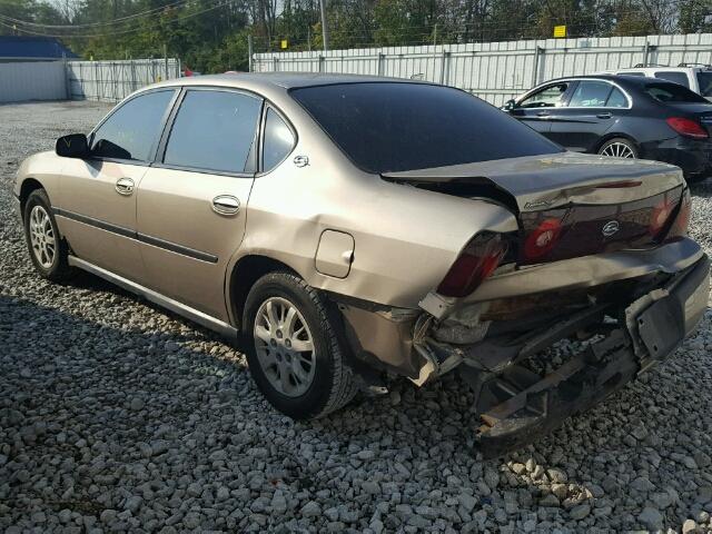 2G1WF52E519299418 - 2001 CHEVROLET IMPALA TAN photo 3