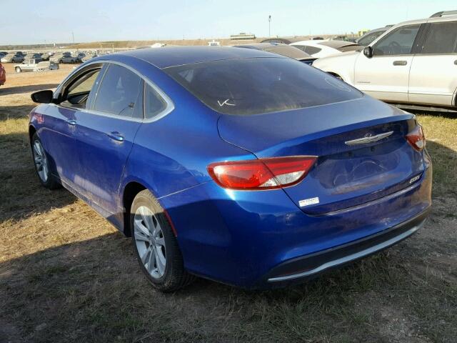 1C3CCCAB2FN667352 - 2015 CHRYSLER 200 BLUE photo 3