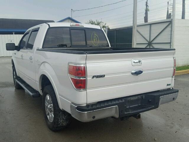 1FTFW1EV7AFD62621 - 2010 FORD F150 WHITE photo 3