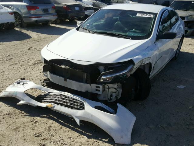 1G1ZC5ST0HF251007 - 2017 CHEVROLET MALIBU LS WHITE photo 2