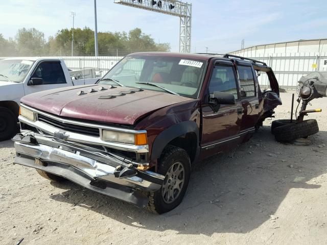 3GNFK16R2XG151287 - 1999 CHEVROLET SUBURBAN K MAROON photo 2