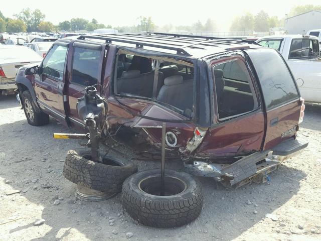 3GNFK16R2XG151287 - 1999 CHEVROLET SUBURBAN K MAROON photo 3