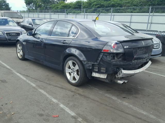 6G2EC57Y08L129377 - 2008 PONTIAC G8 GT BLACK photo 3