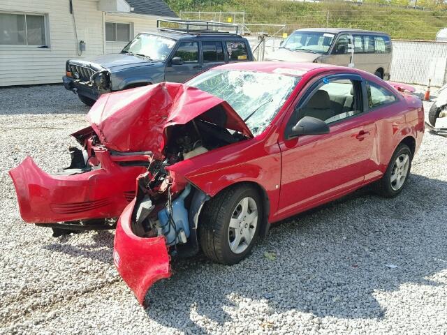 1G1AK15F767602548 - 2006 CHEVROLET COBALT LS RED photo 2