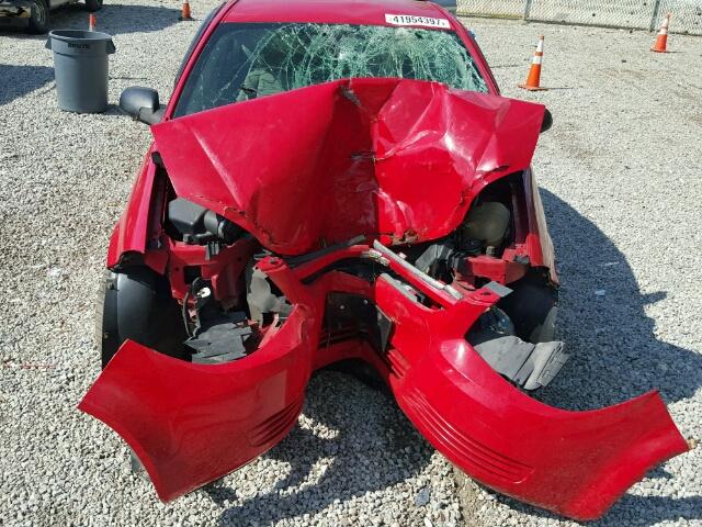 1G1AK15F767602548 - 2006 CHEVROLET COBALT LS RED photo 7