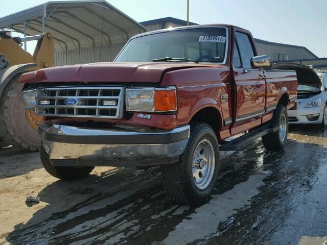 1FTEF14N8LLA44895 - 1990 FORD F150 RED photo 2