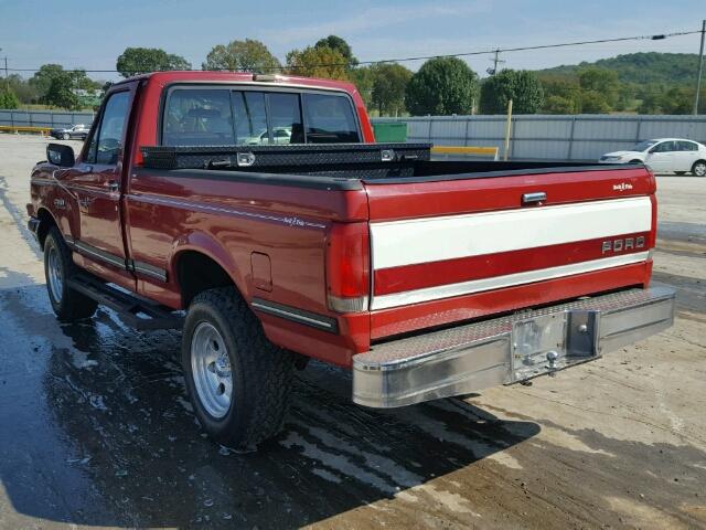 1FTEF14N8LLA44895 - 1990 FORD F150 RED photo 3