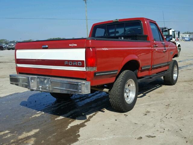 1FTEF14N8LLA44895 - 1990 FORD F150 RED photo 4