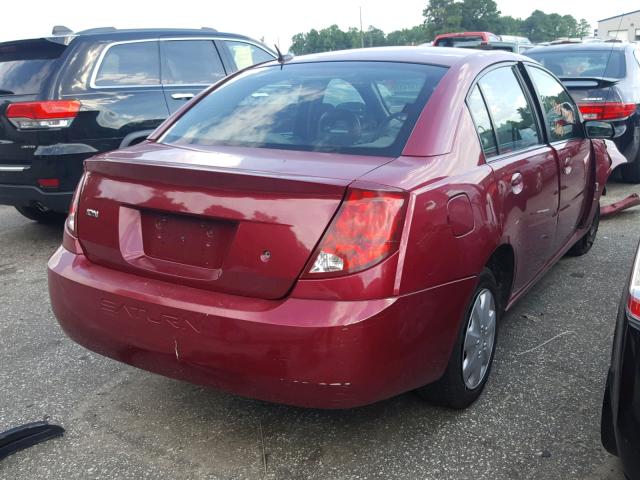 1G8AJ55F17Z187311 - 2007 SATURN ION LEVEL BURGUNDY photo 4