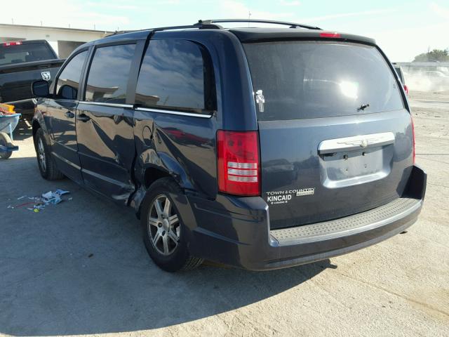 2A8HR54P58R774011 - 2008 CHRYSLER TOWN & COU BLUE photo 3