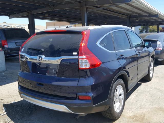 2HKRM3H76FH555352 - 2015 HONDA CR-V EXL BLUE photo 4