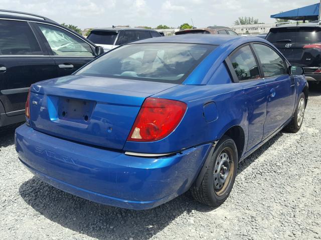 1G8AN12F03Z168387 - 2003 SATURN ION LEVEL BLUE photo 4