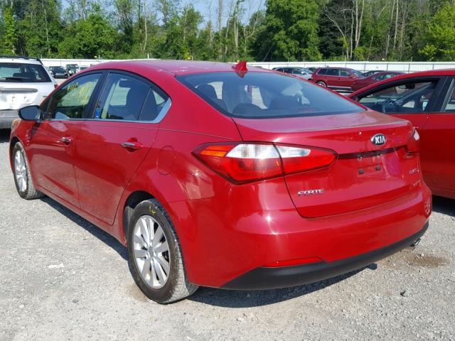 KNAFX4A81E5051371 - 2014 KIA FORTE EX RED photo 3