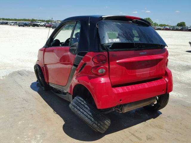 WMEEJ31X99K316385 - 2009 SMART FORTWO PUR RED photo 3