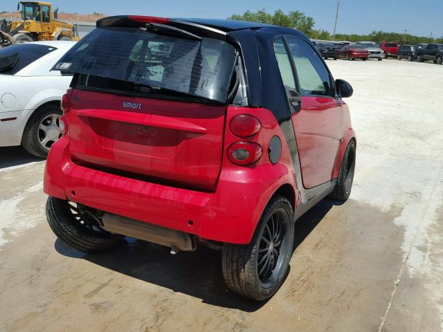 WMEEJ31X99K316385 - 2009 SMART FORTWO PUR RED photo 4