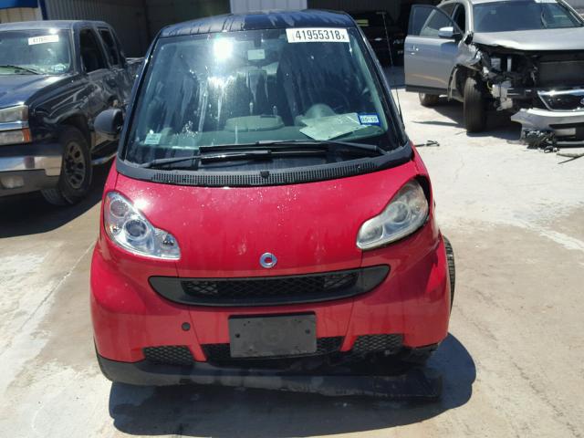 WMEEJ31X99K316385 - 2009 SMART FORTWO PUR RED photo 9