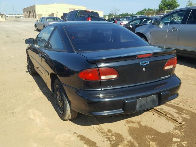 1G1JC1243V7190319 - 1997 CHEVROLET CAVALIER B BLACK photo 3