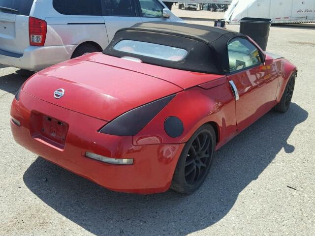 JN1AZ36A84T004753 - 2004 NISSAN 350Z ROADS RED photo 4