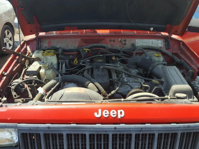 1J4FT68SXTL333362 - 1996 JEEP CHEROKEE S RED photo 7