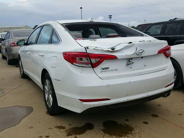 5NPE24AFXFH026546 - 2015 HYUNDAI SONATA SE WHITE photo 3