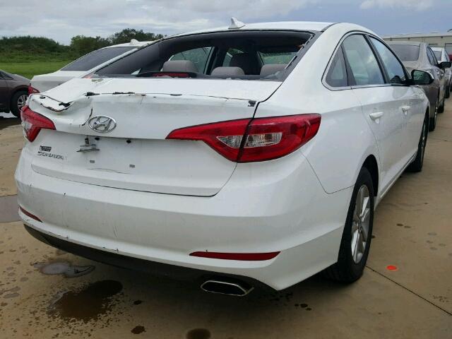 5NPE24AFXFH026546 - 2015 HYUNDAI SONATA SE WHITE photo 4